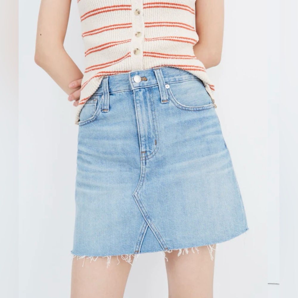 Madewell Rigid Denim A-Line Skirt